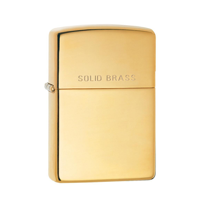 מצית זיפו®Zippo צבע זהב Solid Brass 204