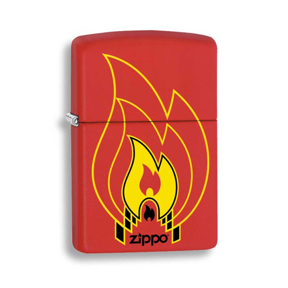 מצית זיפו ®Zippo אדום להבה צהובה 28774 / 233