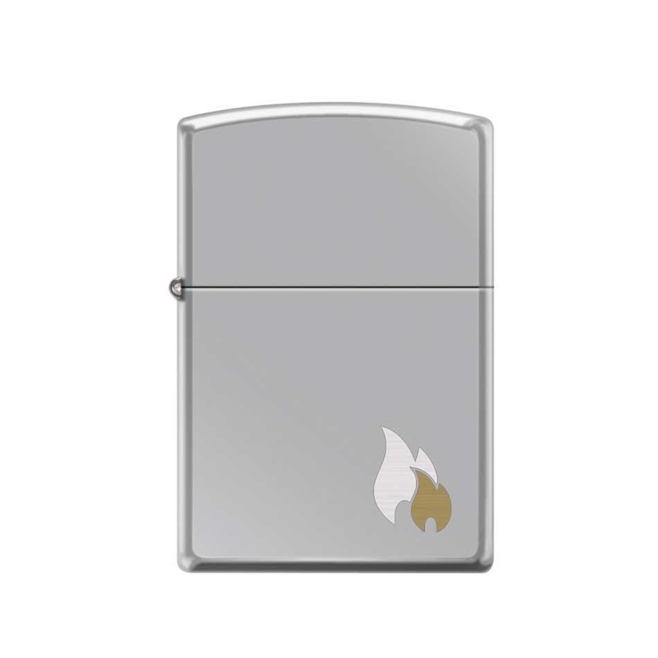 מצית זיפו ®Zippo  לוגו להבות כסוף 340028