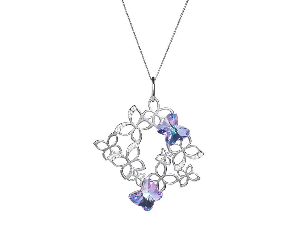 תליון כסף Preciosa® Butterfly Harmony 6057 43 משלוח חינם