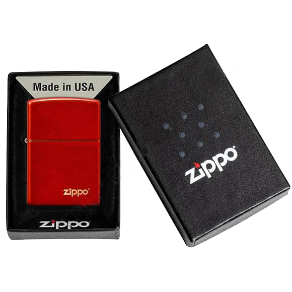 מצית זיפו ®Zippo אדום מתכתי קלאסי 49475