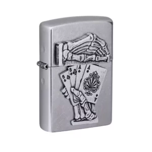 ®Zippo מצית זיפו Dead Mans Hand Emblem Design