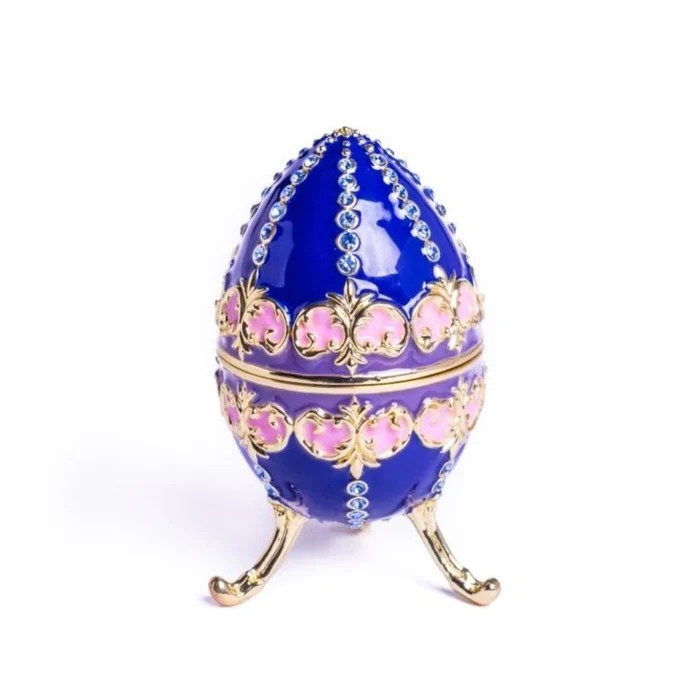 Blue Decorated Faberge Egg