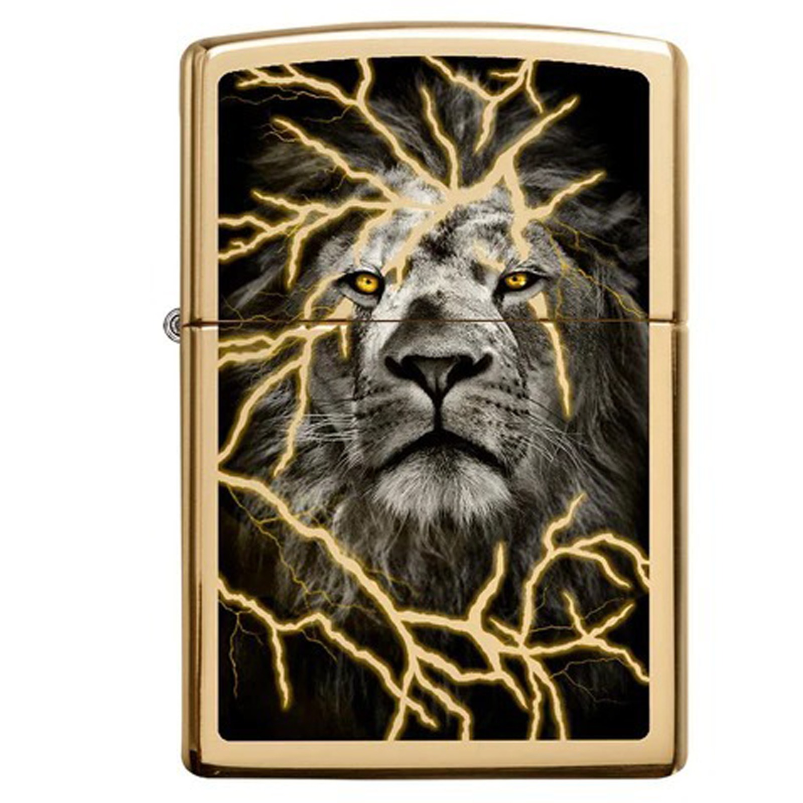 מצית זיפו ®Zippo אריה ברק מוזהב
